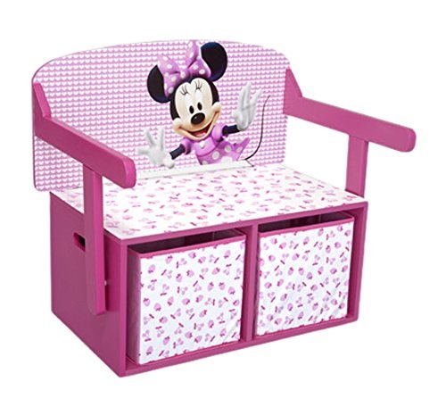Disney Minnie Mouse Convertible Toy Box Desk