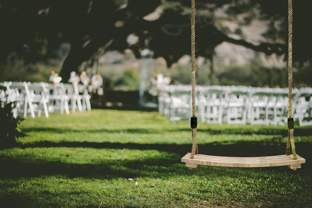best place to attach a swing outdoors is a tree branch
